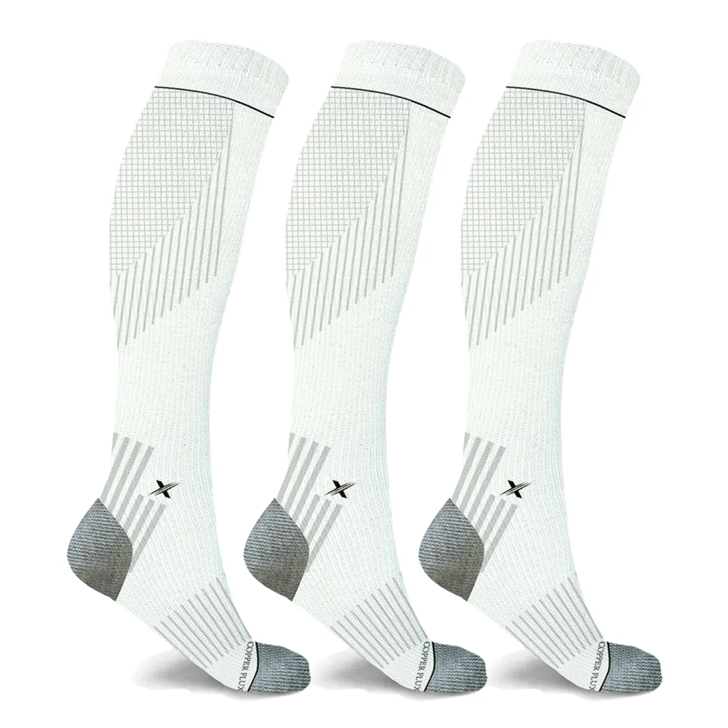 3-Pairs: Copper Compression Pain Relief Targeted Knee High Compression Socks