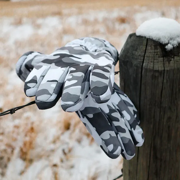 Adult Winter Glove | Snow Military Camo