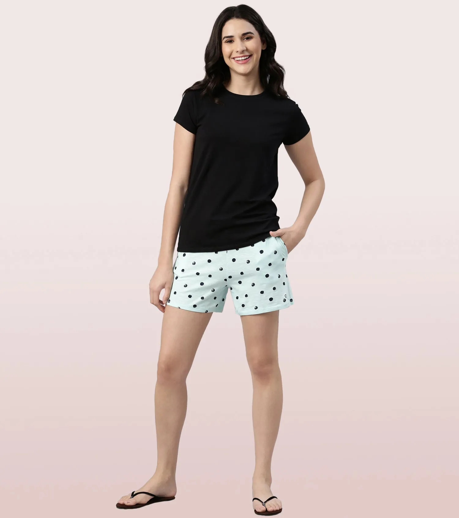 Basic Shorts | Mid-Thigh Length Jersey Shorts With Pockets