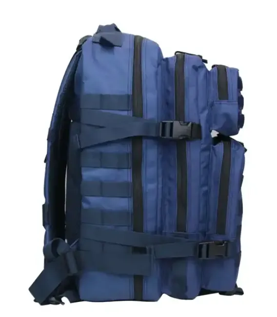 Blue Large Hiking Waterproof Rucksack Bag molle Patch Tactical Backpack