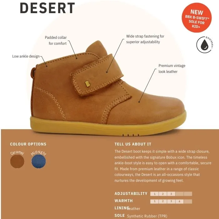 Bobux Kid  Desert Boot Caramel 830305E