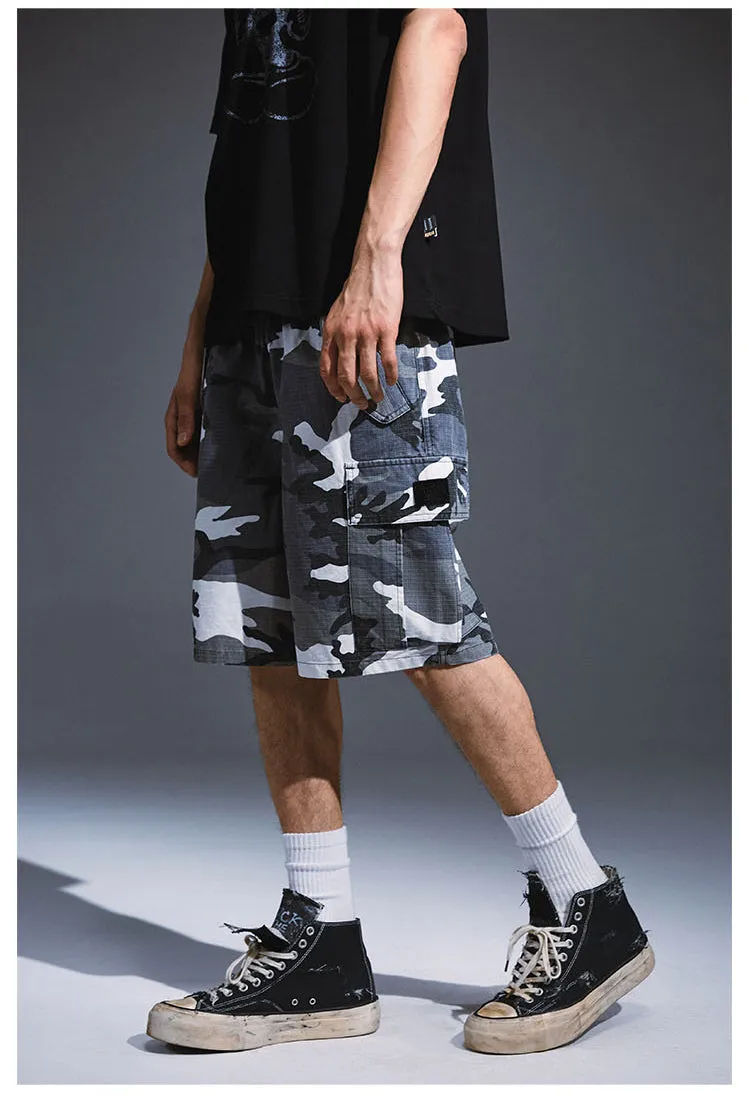 Camouflage Cargo Knee Shorts