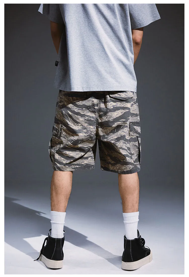 Camouflage Cargo Knee Shorts