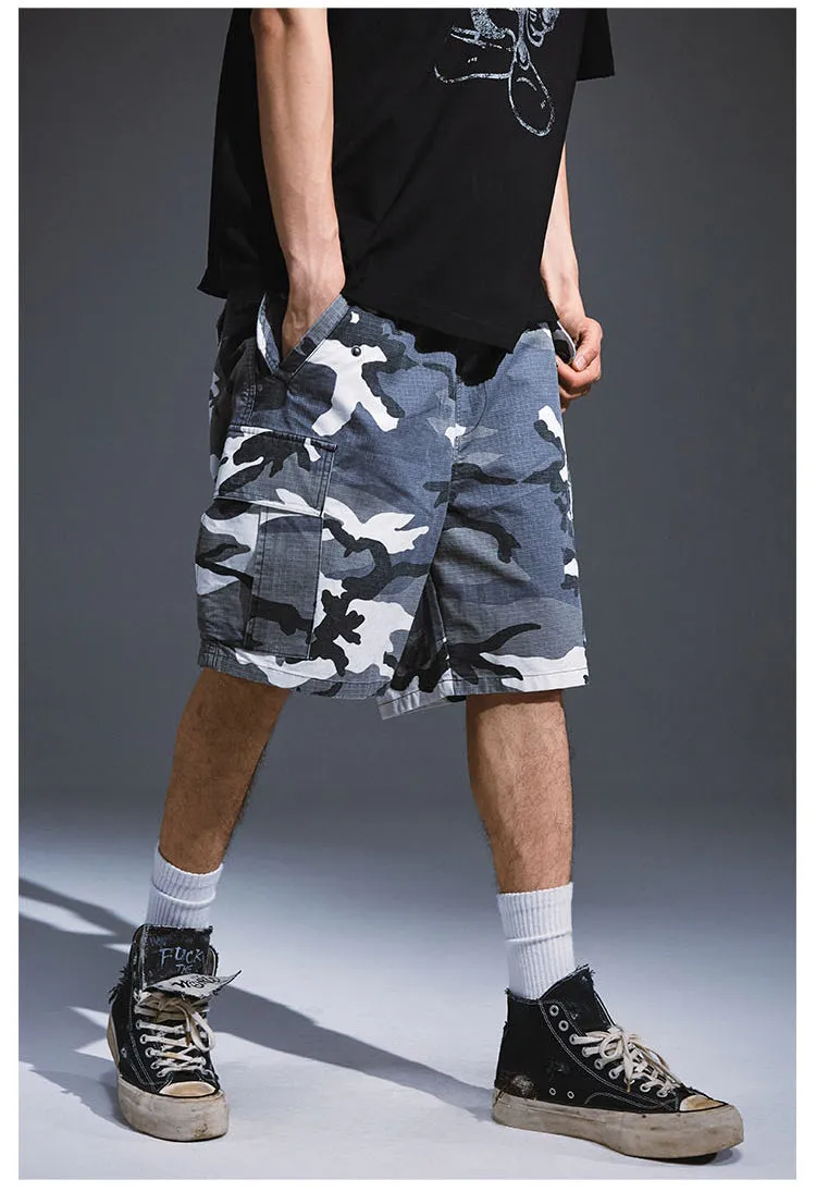 Camouflage Cargo Knee Shorts