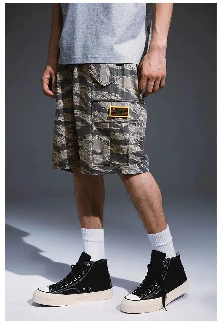 Camouflage Cargo Knee Shorts