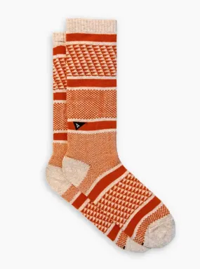 Casual Sock Nordic Pattern - Burnt Orange