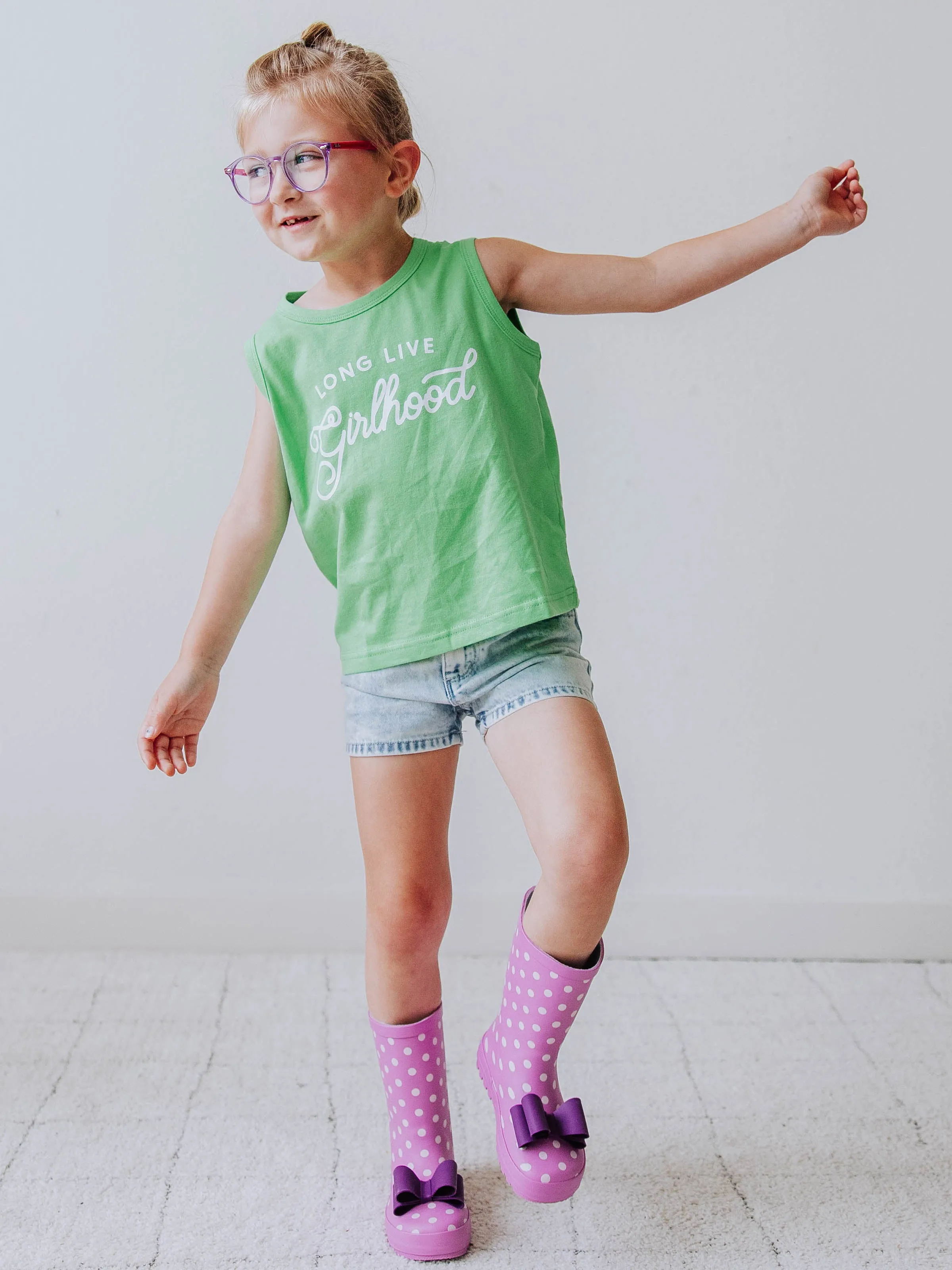 Cheery Rain Boots - Fuchsia Dotty