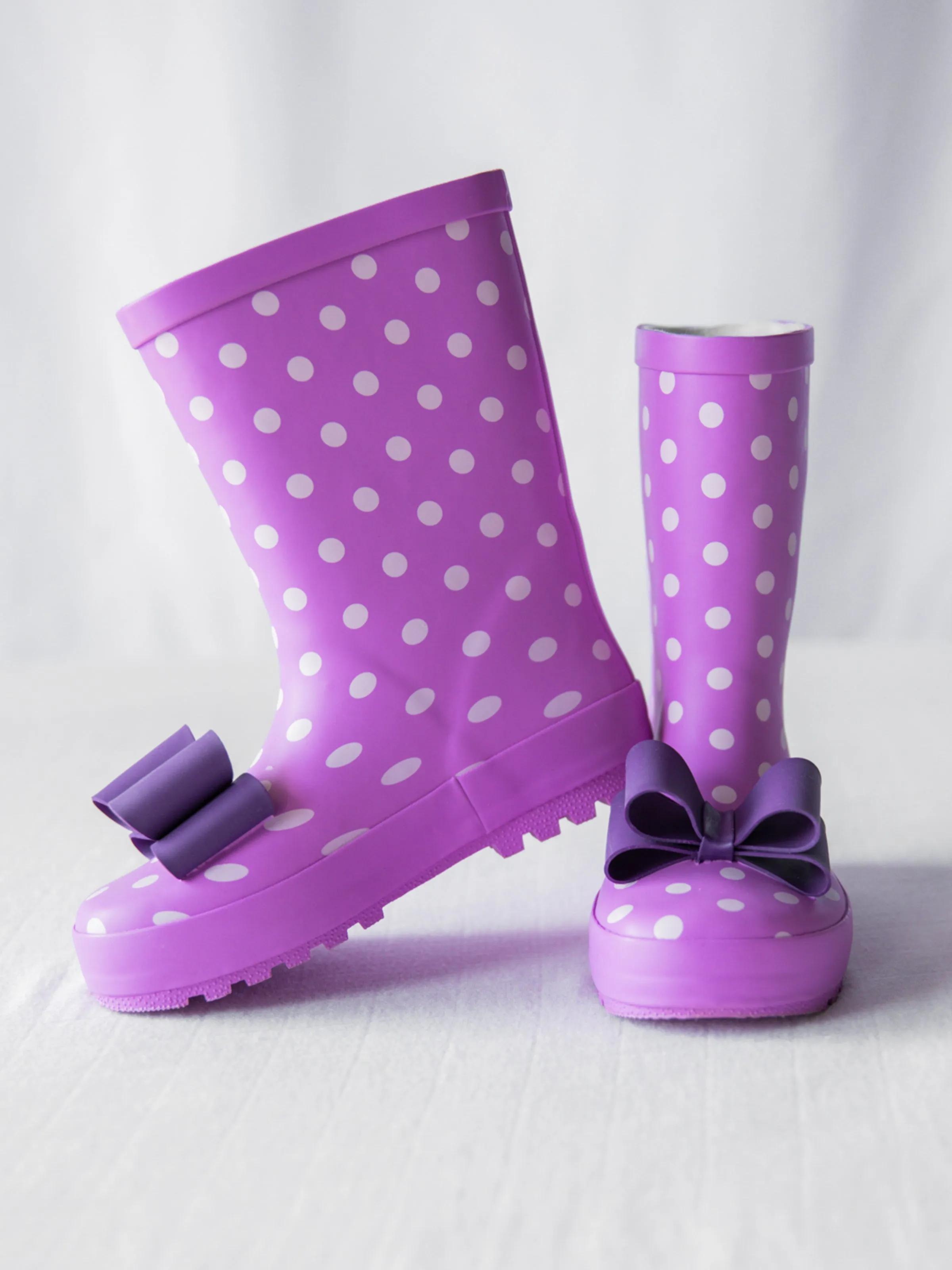 Cheery Rain Boots - Fuchsia Dotty