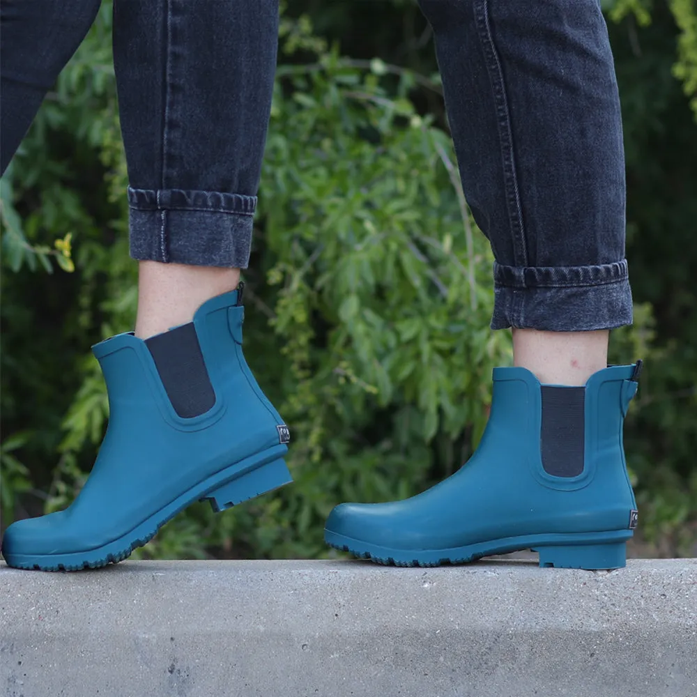 Chelsea Matte Teal Women's Rain Boots