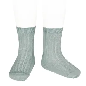 Condor Socks - Ribbed, Knee High - Dry Green