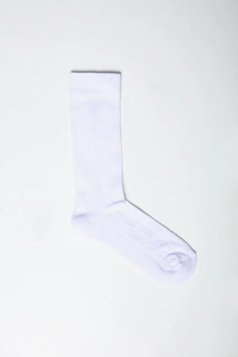 Core Logo Sock - White