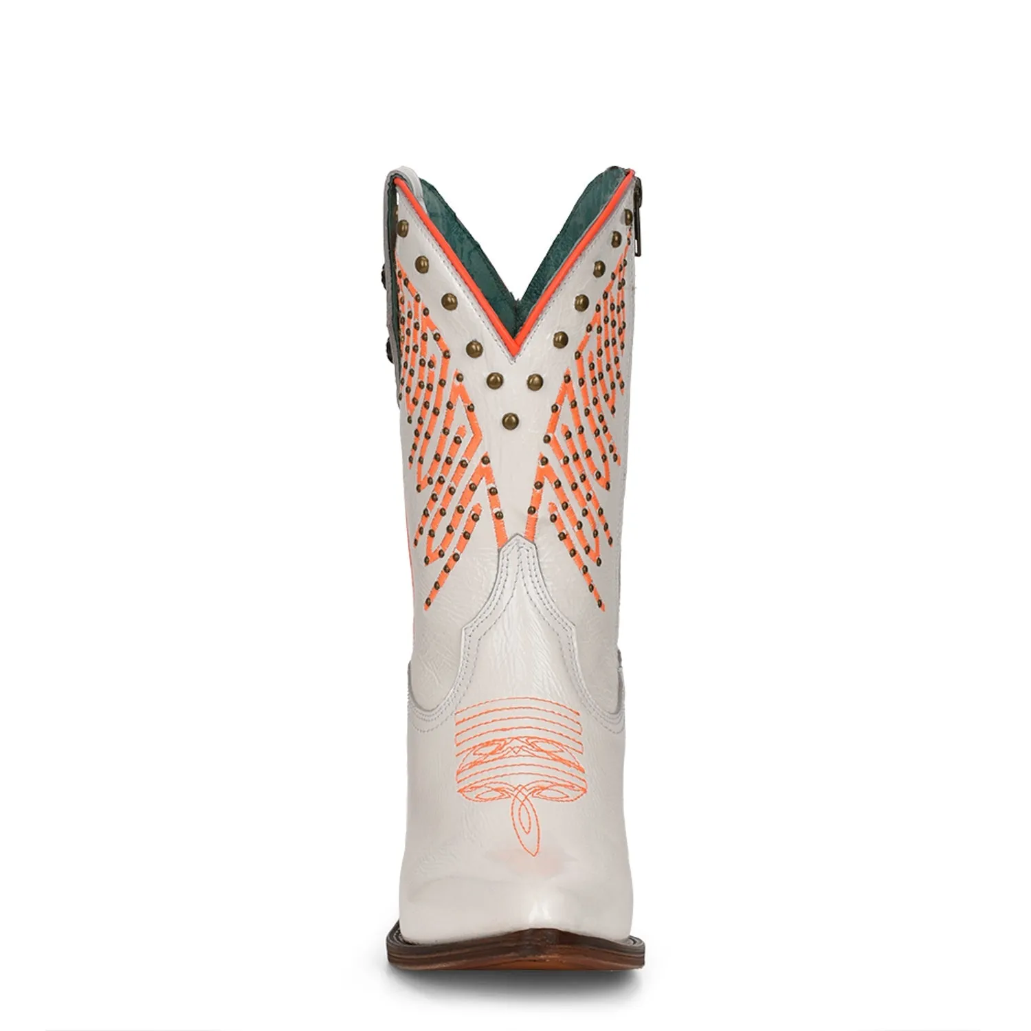 Corral Womens F1311 Neon/White Leather Zipper Western Cowboy Boots