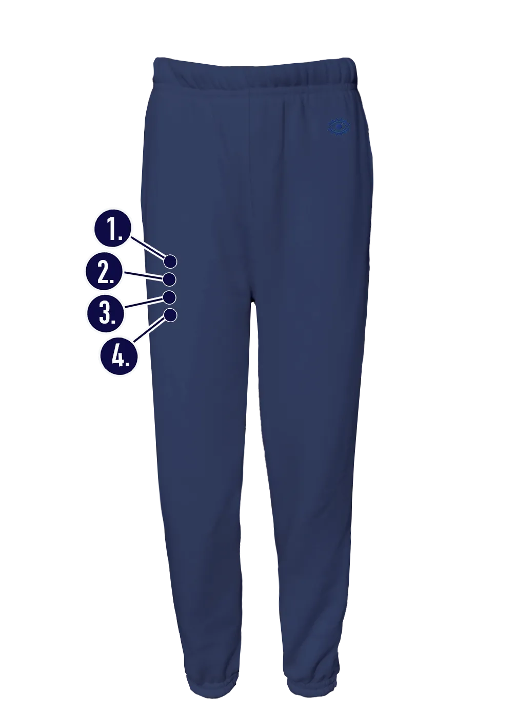 Custom Vertical Mini Thigh Kids' Sweatpants