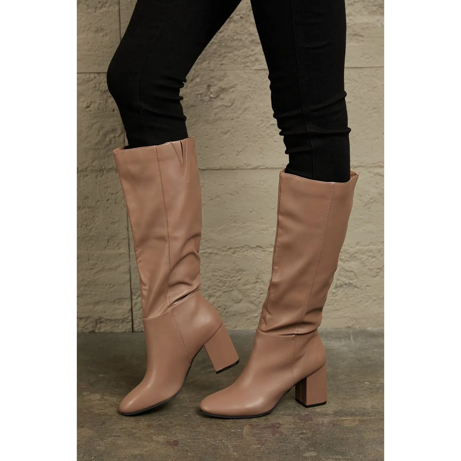 East Lion Corp Block Heel Knee High Boots