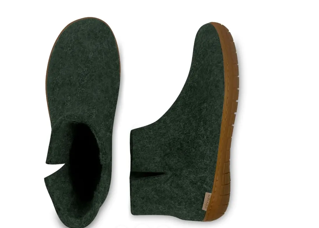 Glerups - Wool Boot with Rubber Sole | Forest