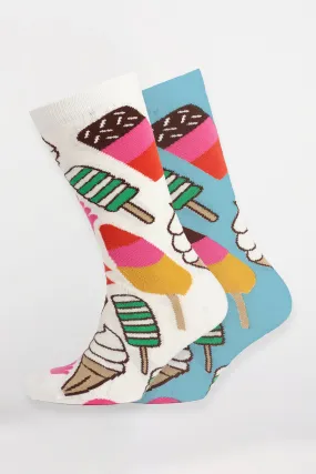 Graphic Cotton Sock 2 Pack - Lollies