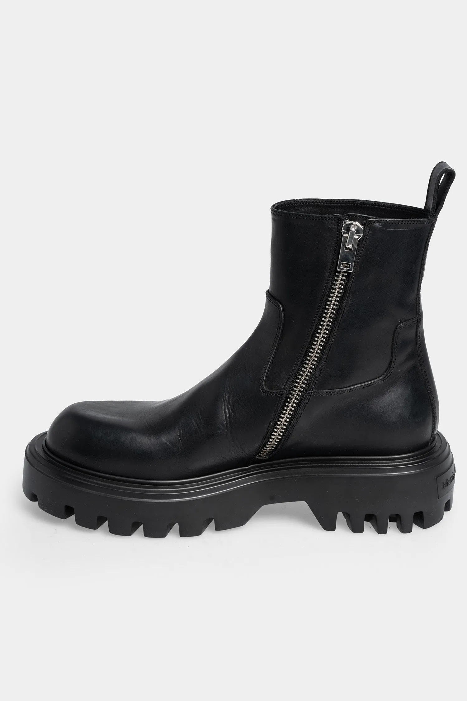 High top side zip boots