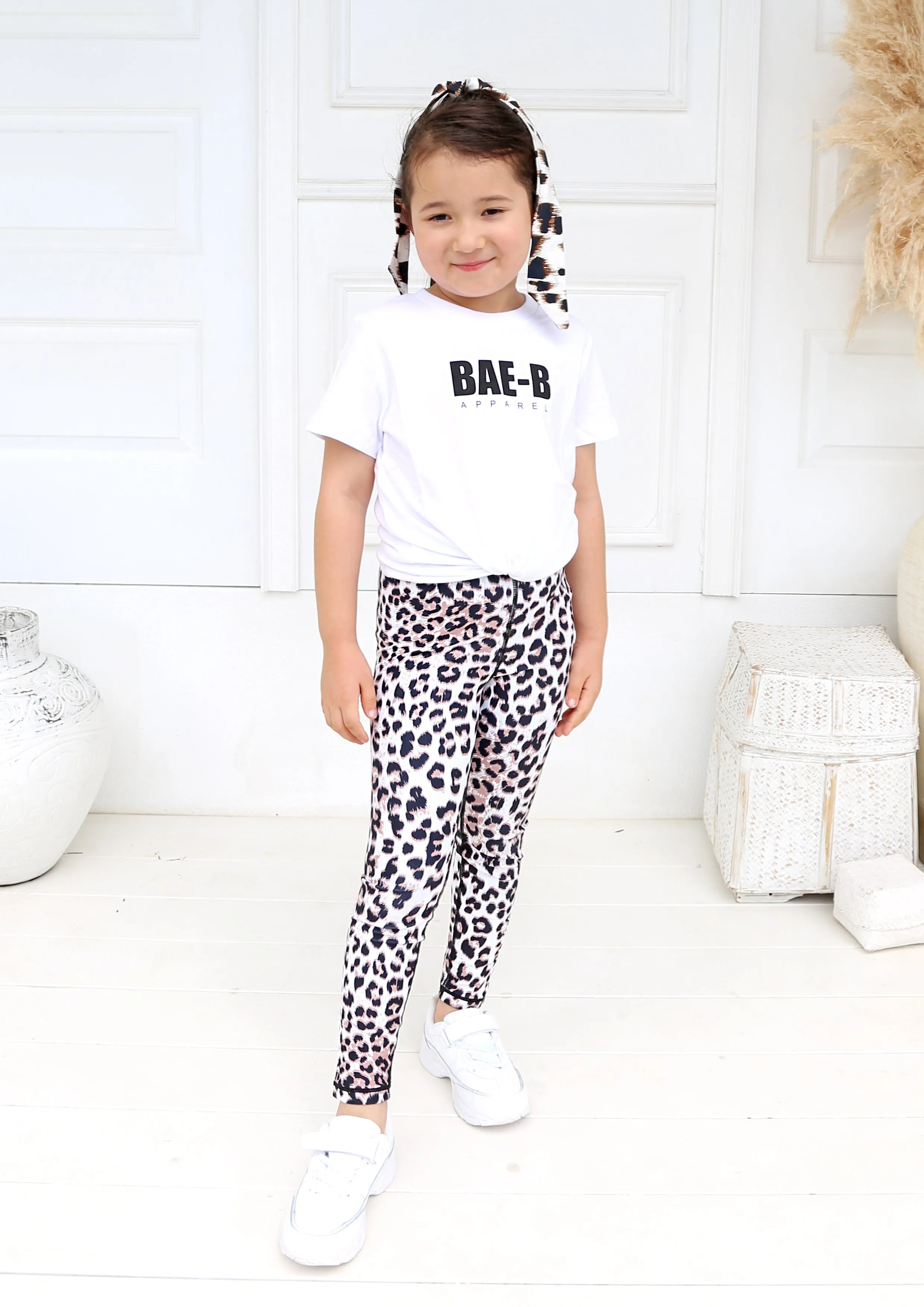 Junior Snow Leopard Leggings