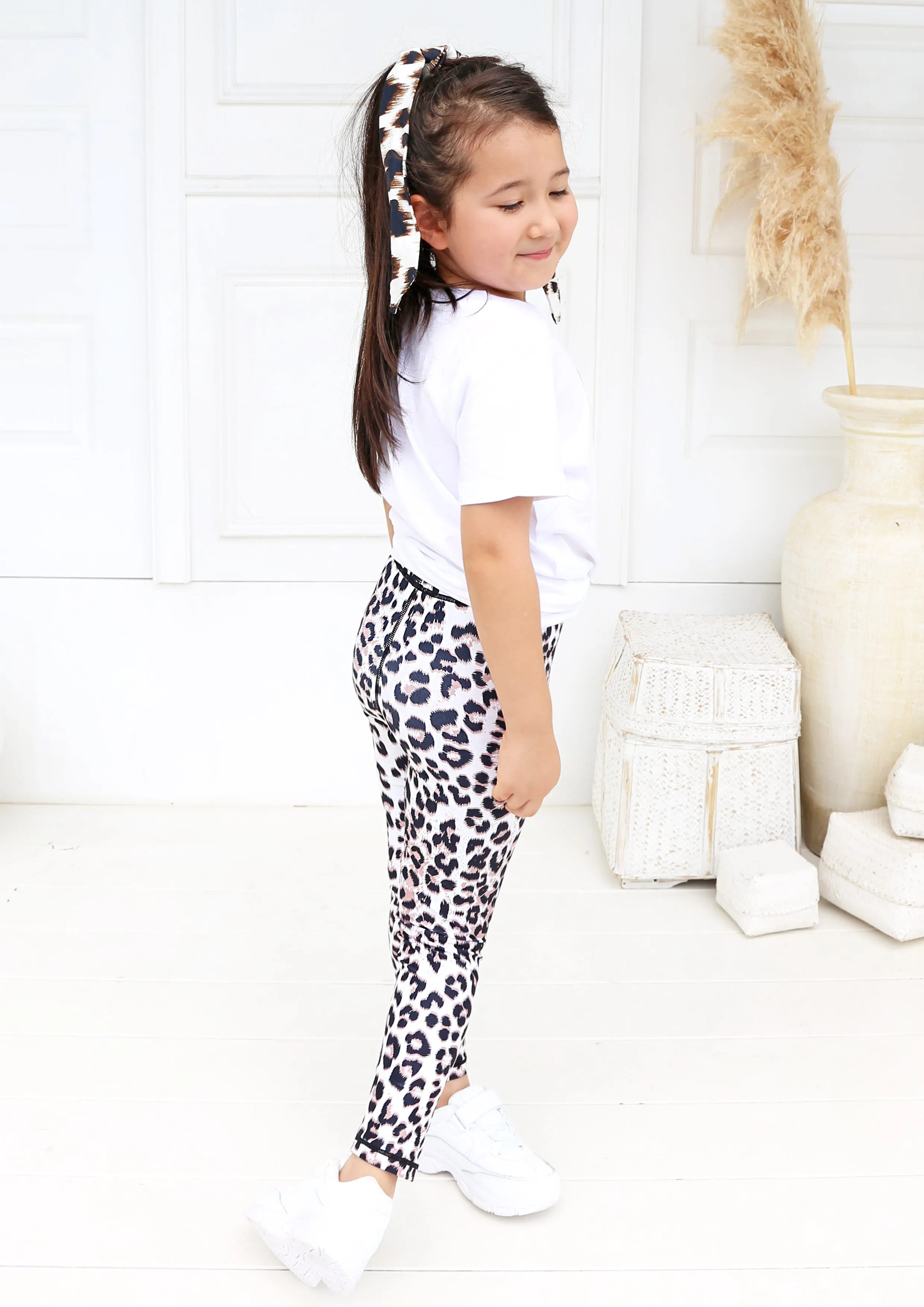 Junior Snow Leopard Leggings