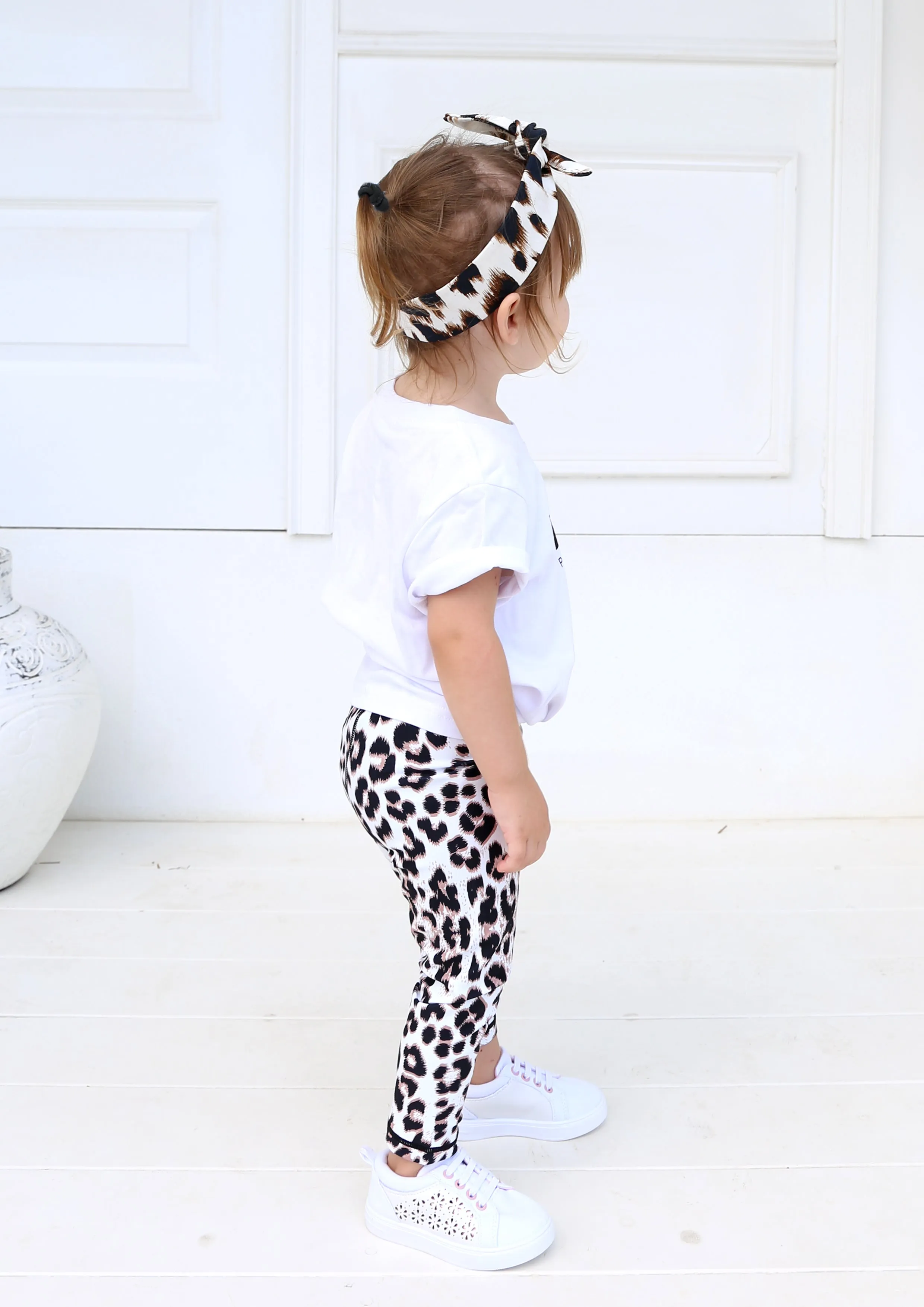 Junior Snow Leopard Leggings