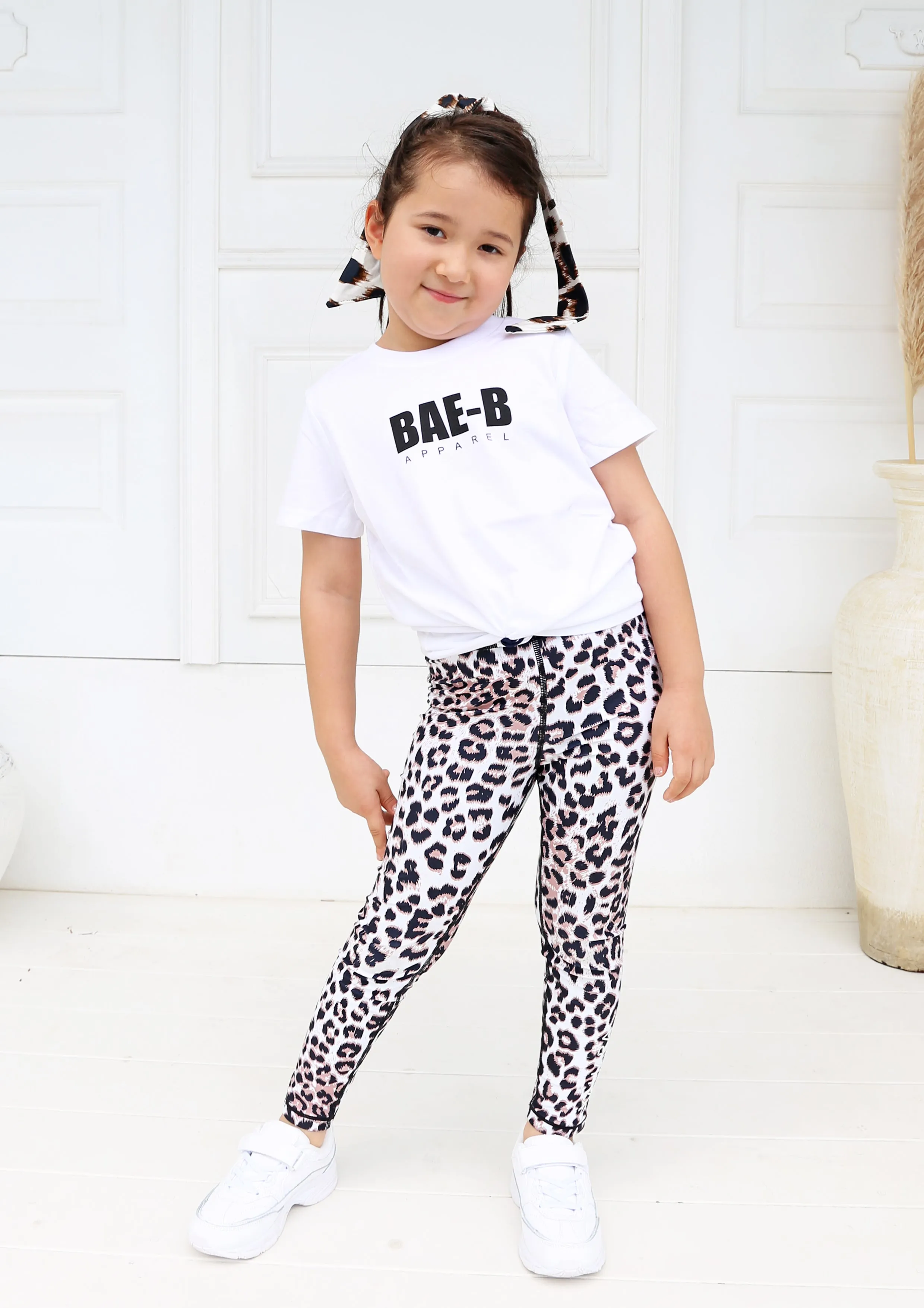 Junior Snow Leopard Leggings