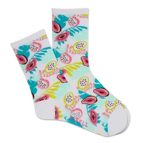 K.Bell Women's Tropical Floral Crew Sock