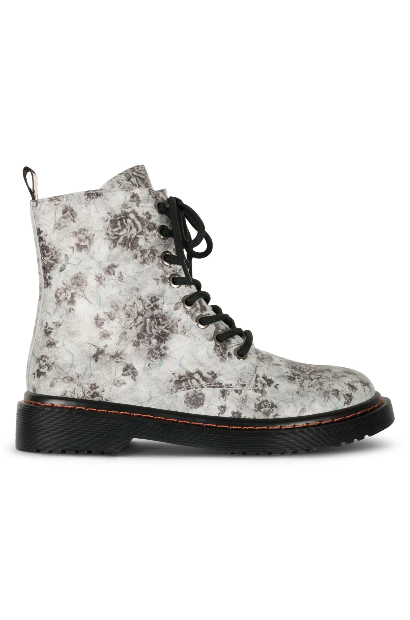 Leather Ankle Boot | GREY FLORAL | DEPTH ZZ