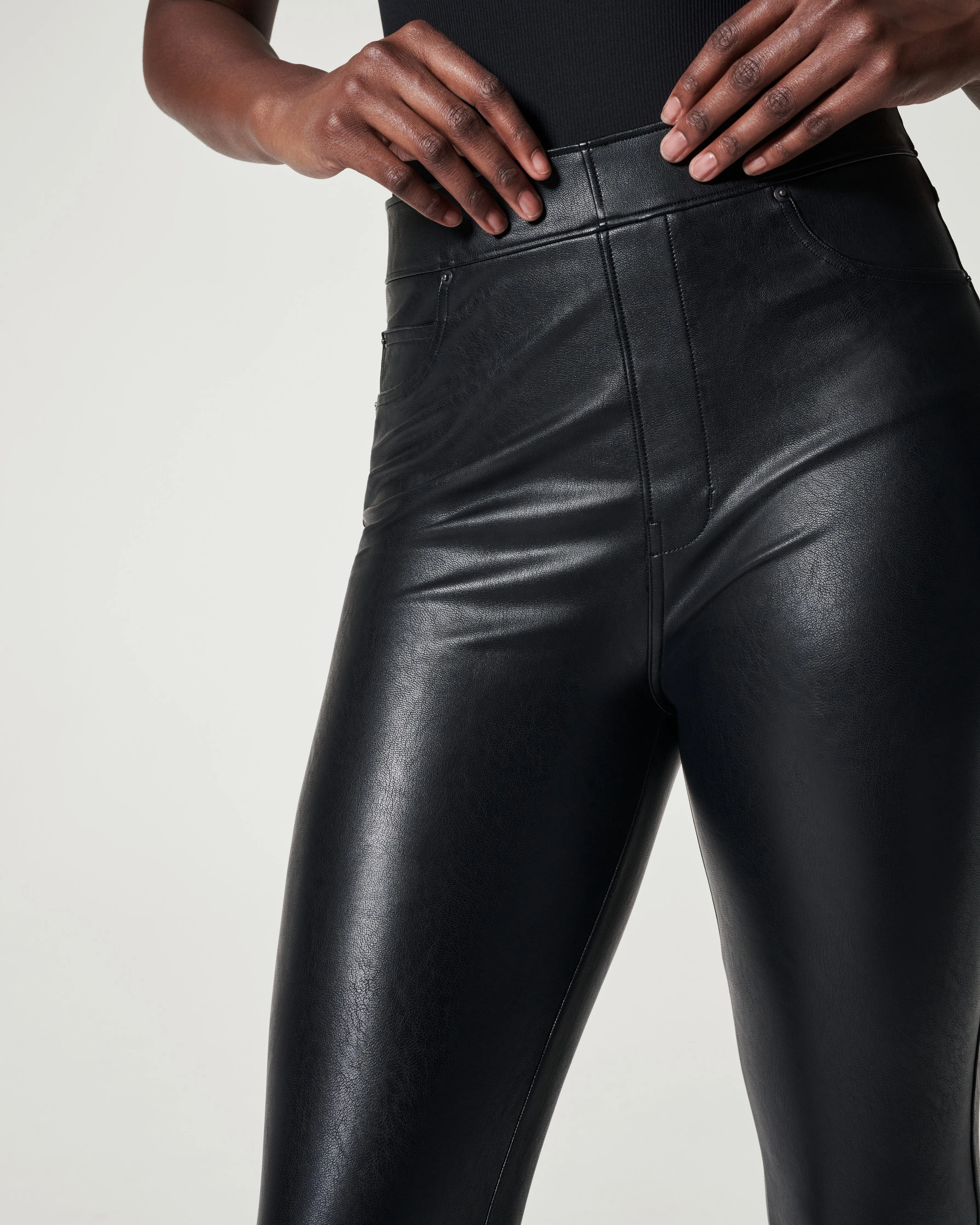 Leather-Like Ankle Skinny Pant