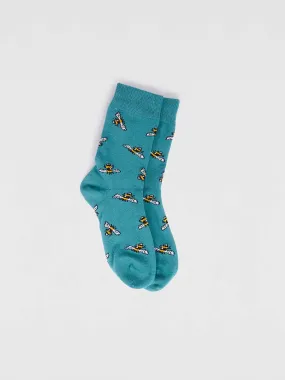 Lou Bee Baby Sock - Peacock Green