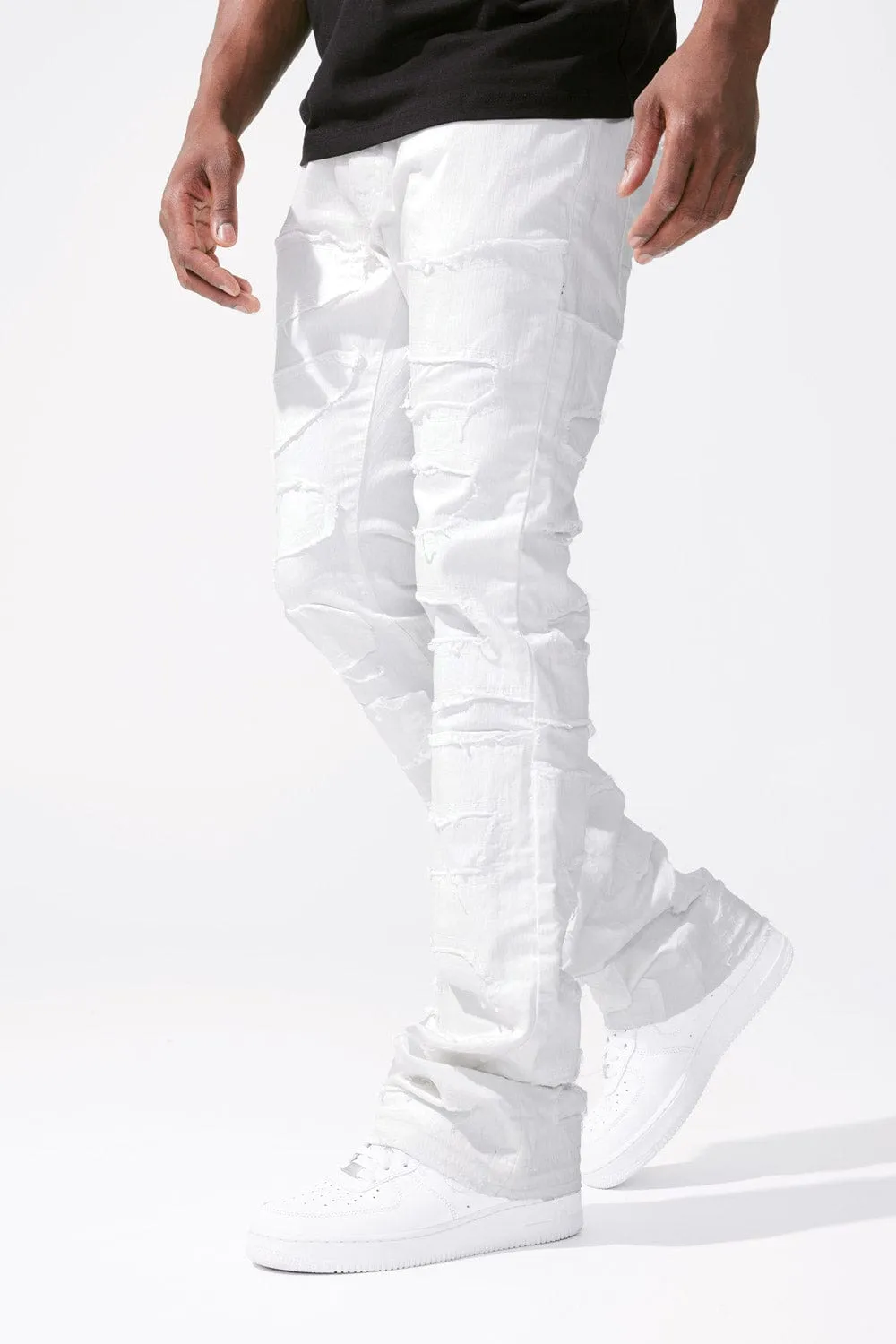 Martin Stacked - Python Denim (White)