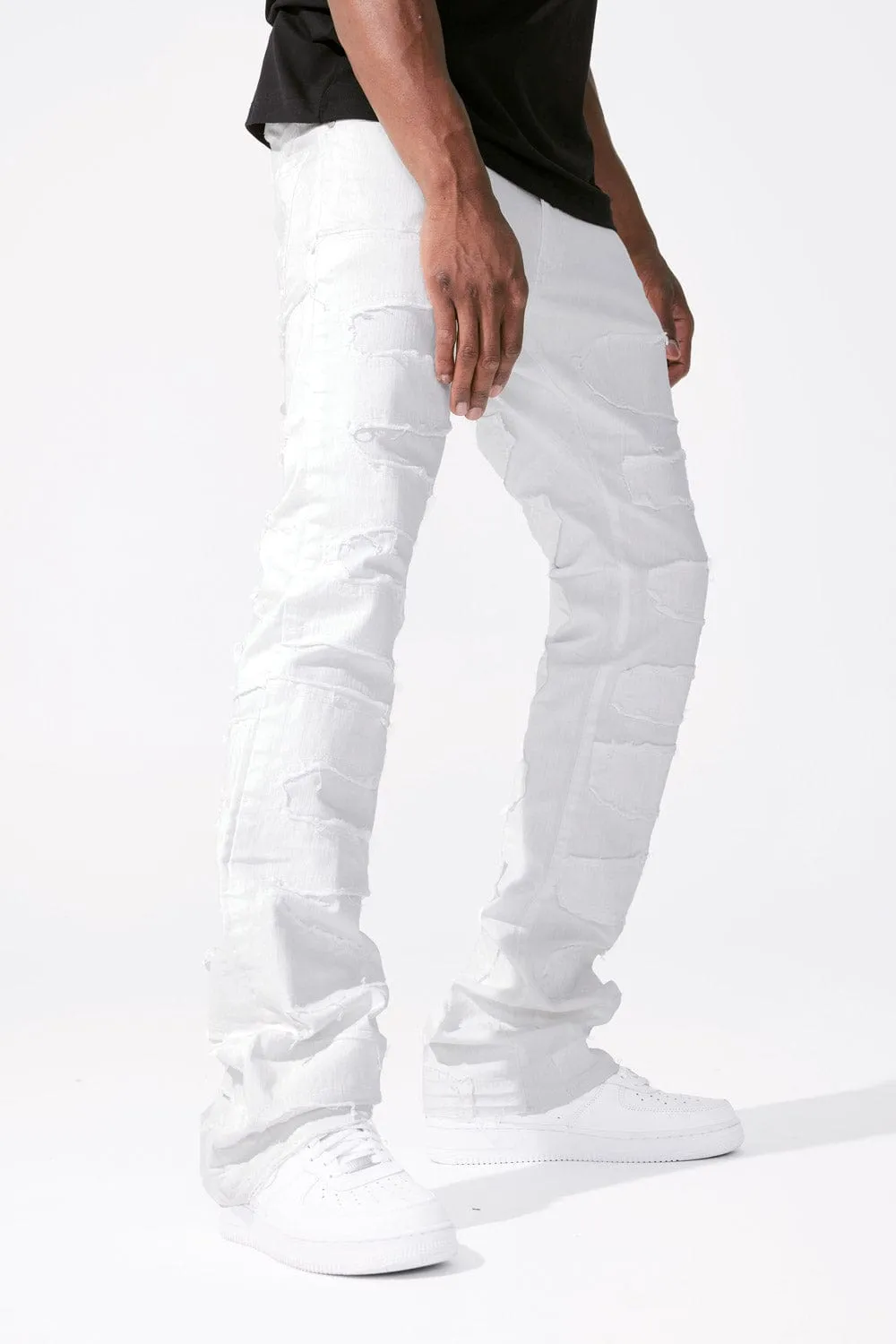 Martin Stacked - Python Denim (White)