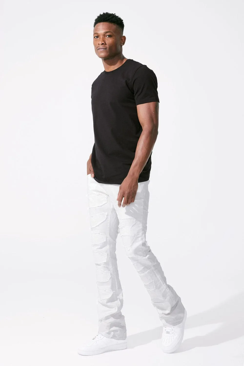 Martin Stacked - Python Denim (White)