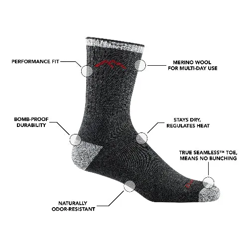 Men's Hiker Micro Crew Midweight Hiking Sock by Darn Tough