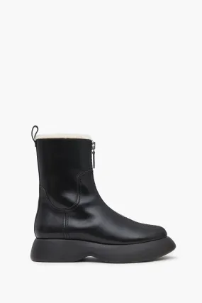 Mercer Zip Shearling Combat Boot