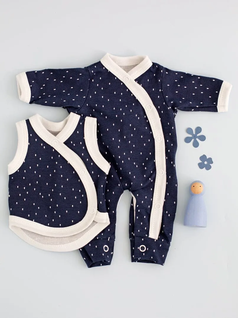 Midnight Snow Bundle - Sleepsuit & Incubator Vest