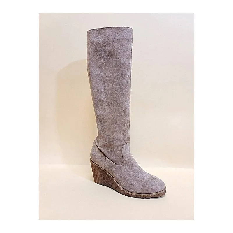 NAVAEH-WEDGES KNEE HIGH BOOTS