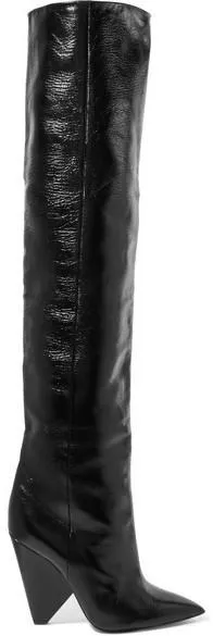 'Niki' Leather Knee Boots