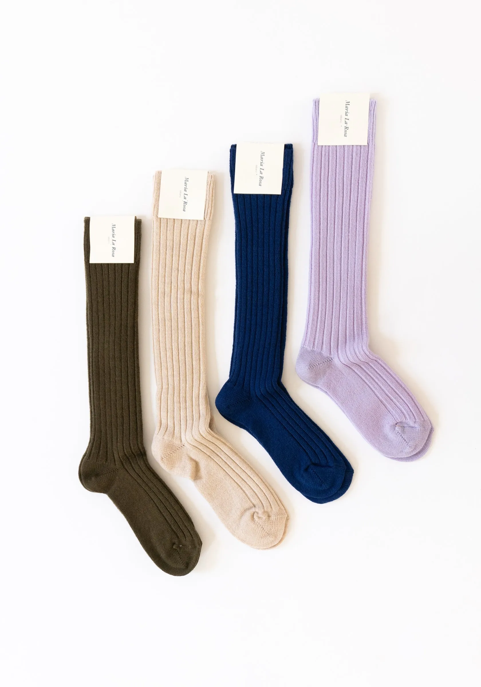 Ribbed College Sock in Camel