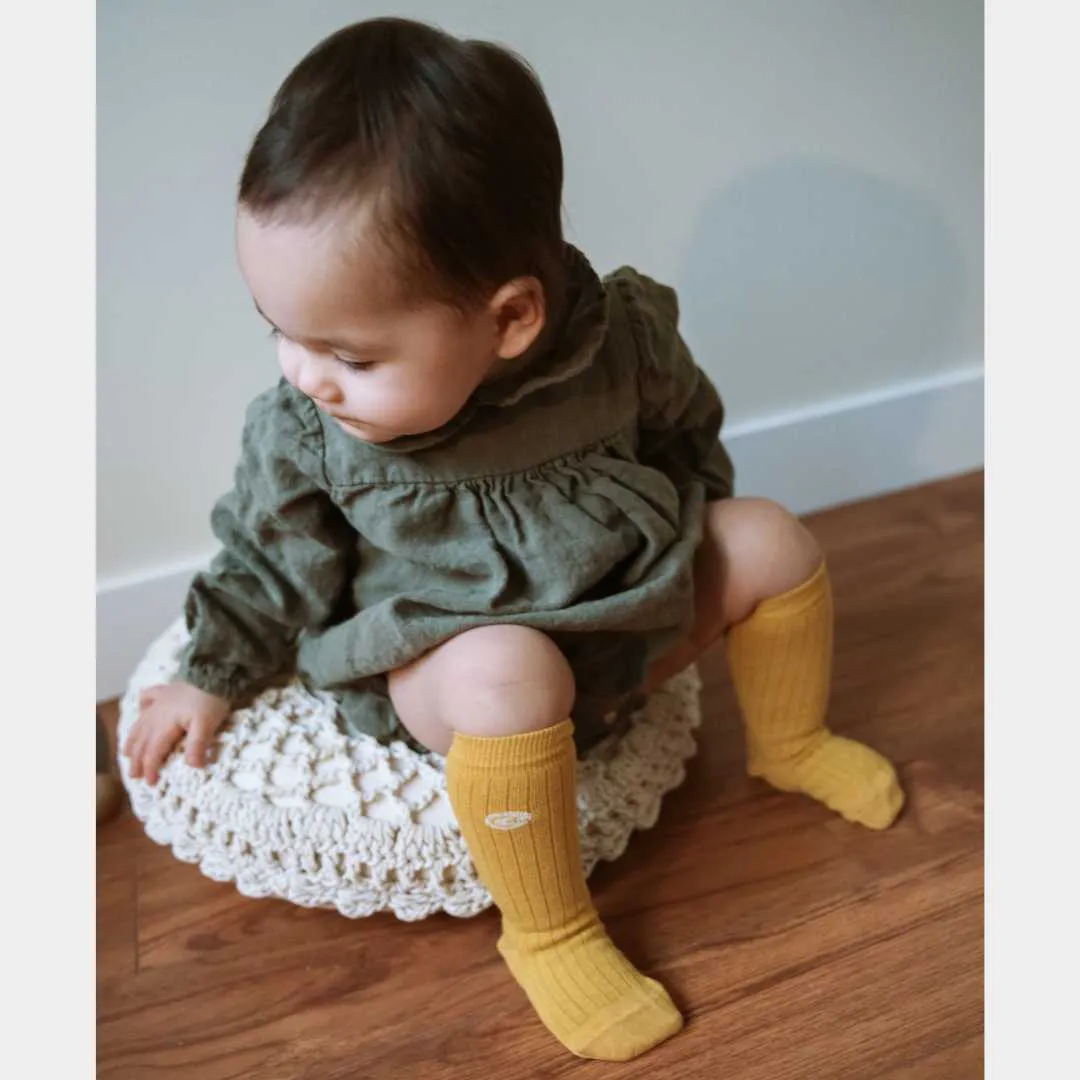 Ribbed Knee High Kids Socks