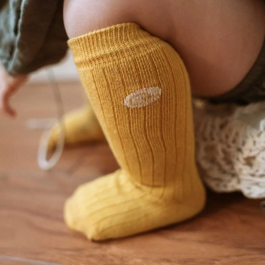 Ribbed Knee High Kids Socks