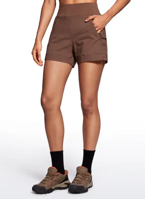 Ripstop Mid-Rise Hiking Shorts with Zip Pockets 4''