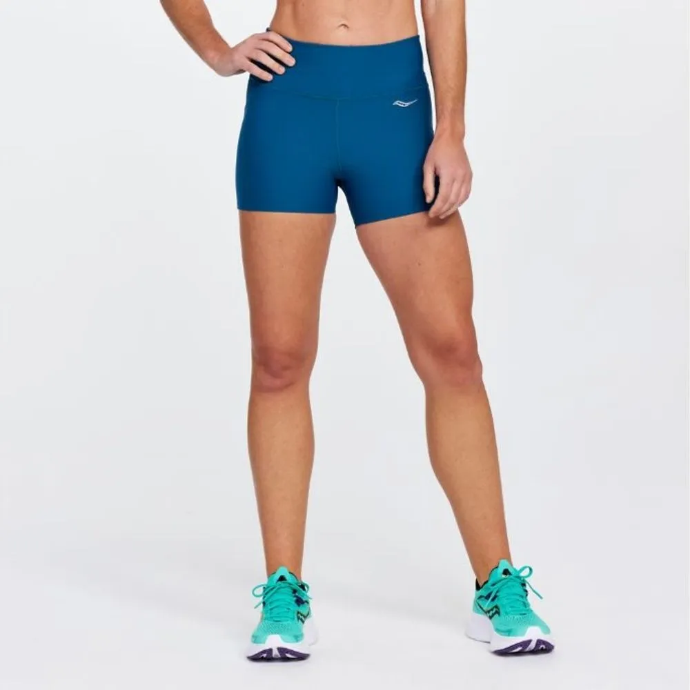 Saucony Women's Fortify 3" Hot Short with Thigh Pocket