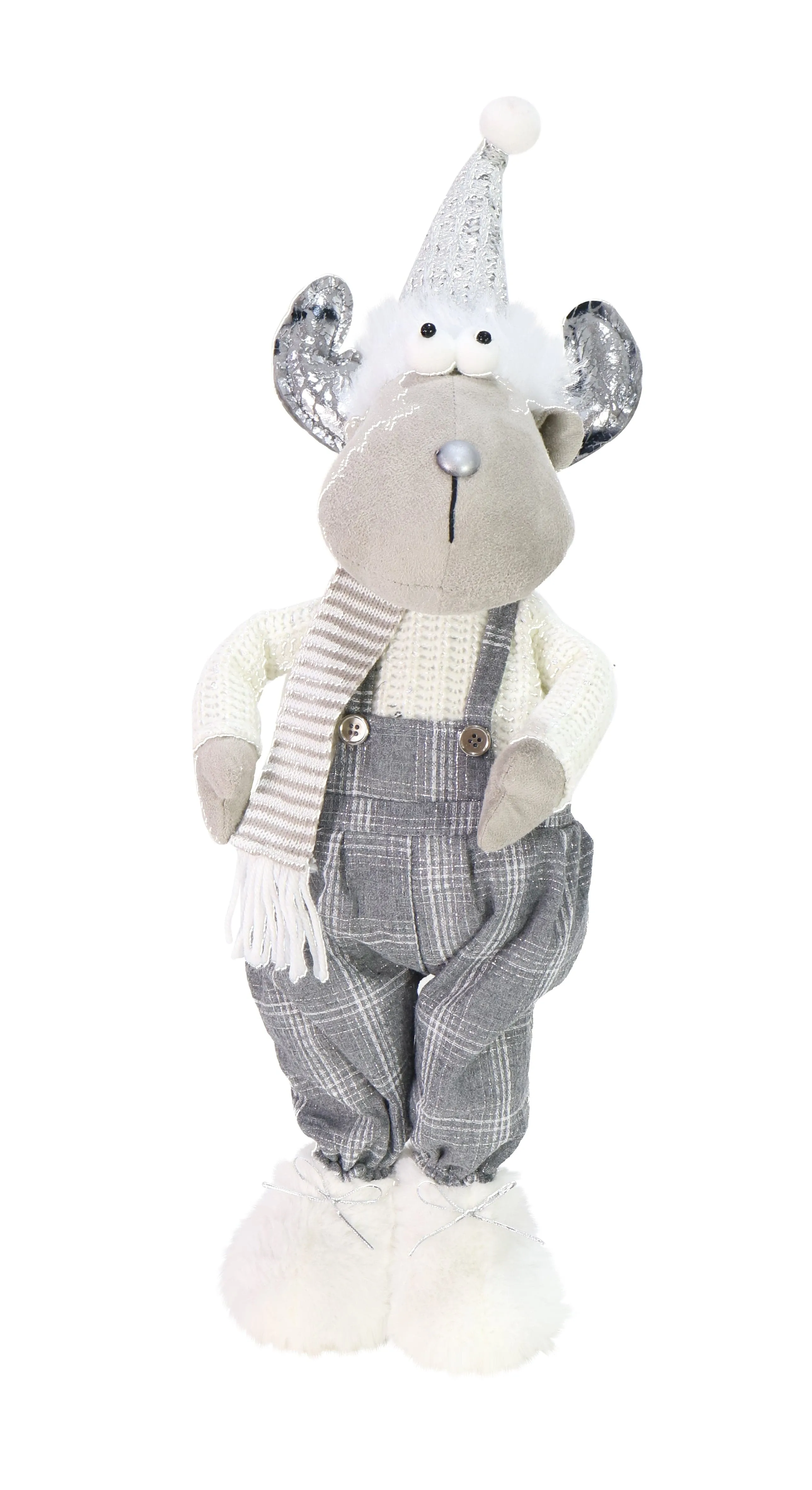 Silver Snow Reindeer 2 Asst (50cm)