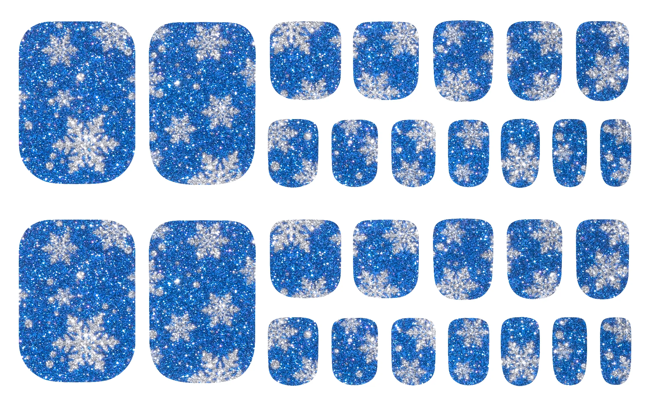 Snow - Blue (Glitter Pedicure)