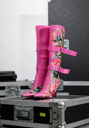 Tattoo Belt Boot - Pink