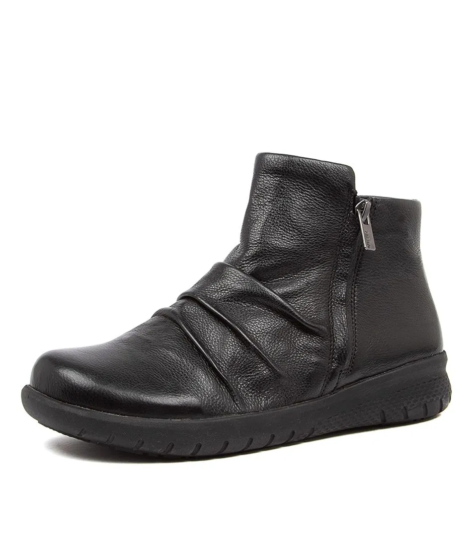 Ziera Shayne Leather Boot - Black